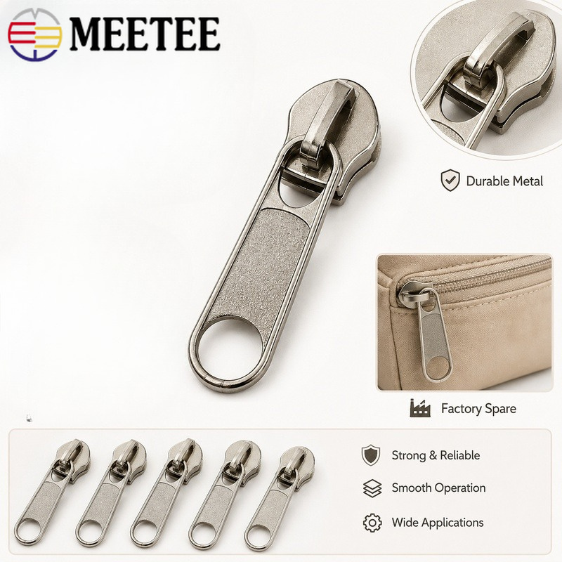 Home Textiles Factory - 50/100個入り 5 # ナイロン製ジッパースライダー、金属製ヘッド、ハンドバッグ、バックパック、ポーチ、ジャケット、コートのポケット用、連続テープ、工場用スペアパーツ