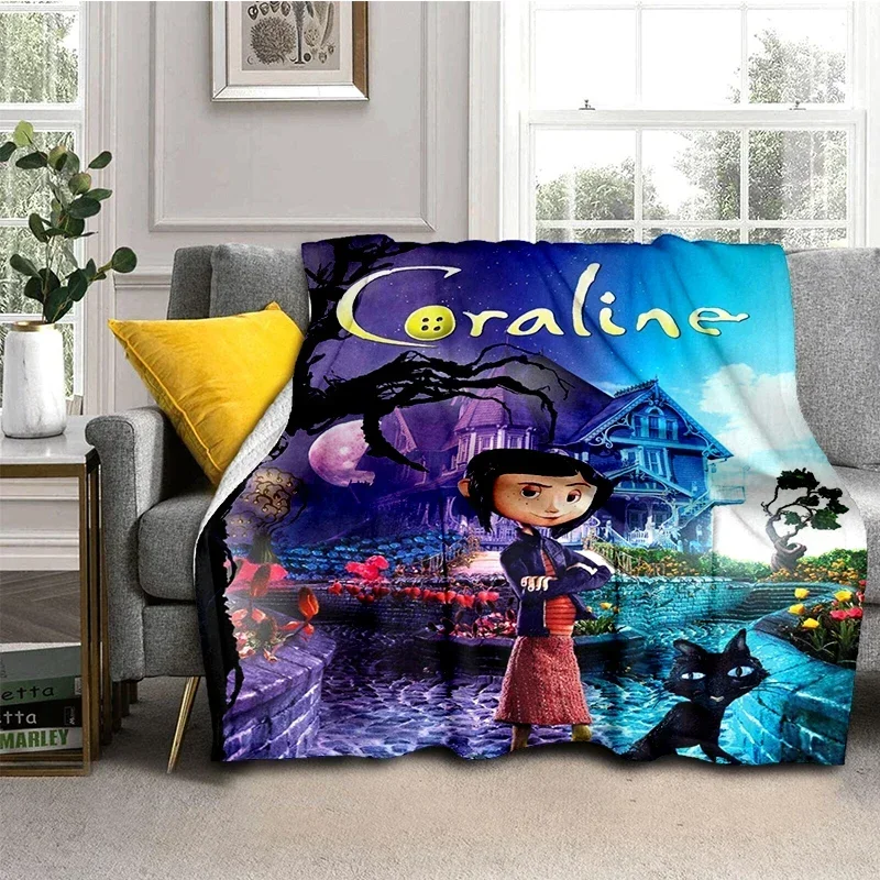 Home Textiles Throw - コラライン映画スローブランケット 超ソフト かわいい 旅行用寝具 ソファベッド 誕生日プレゼント