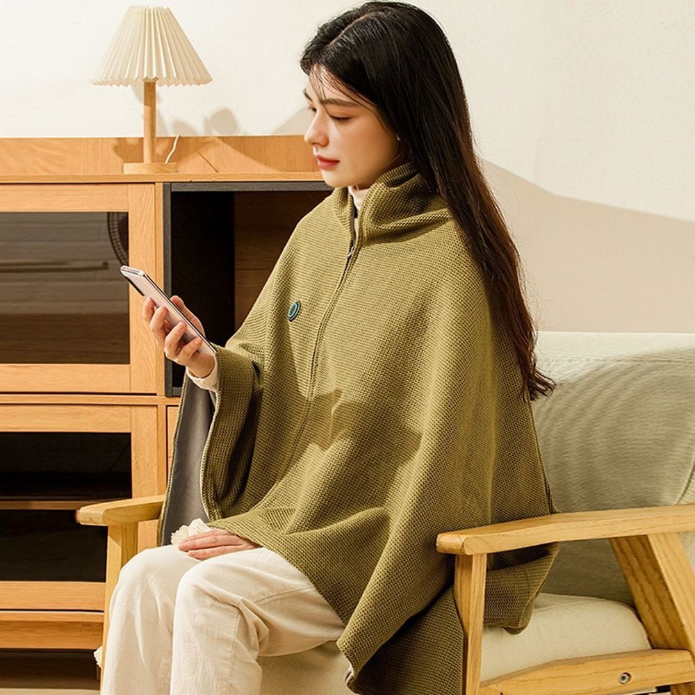 Electric Blanket Heated - ファッションウェアラブルUSB電気加熱ブランケット3段階温度調節可能洗濯可能暖かいショールポータブル加熱ラップブランケット家庭用