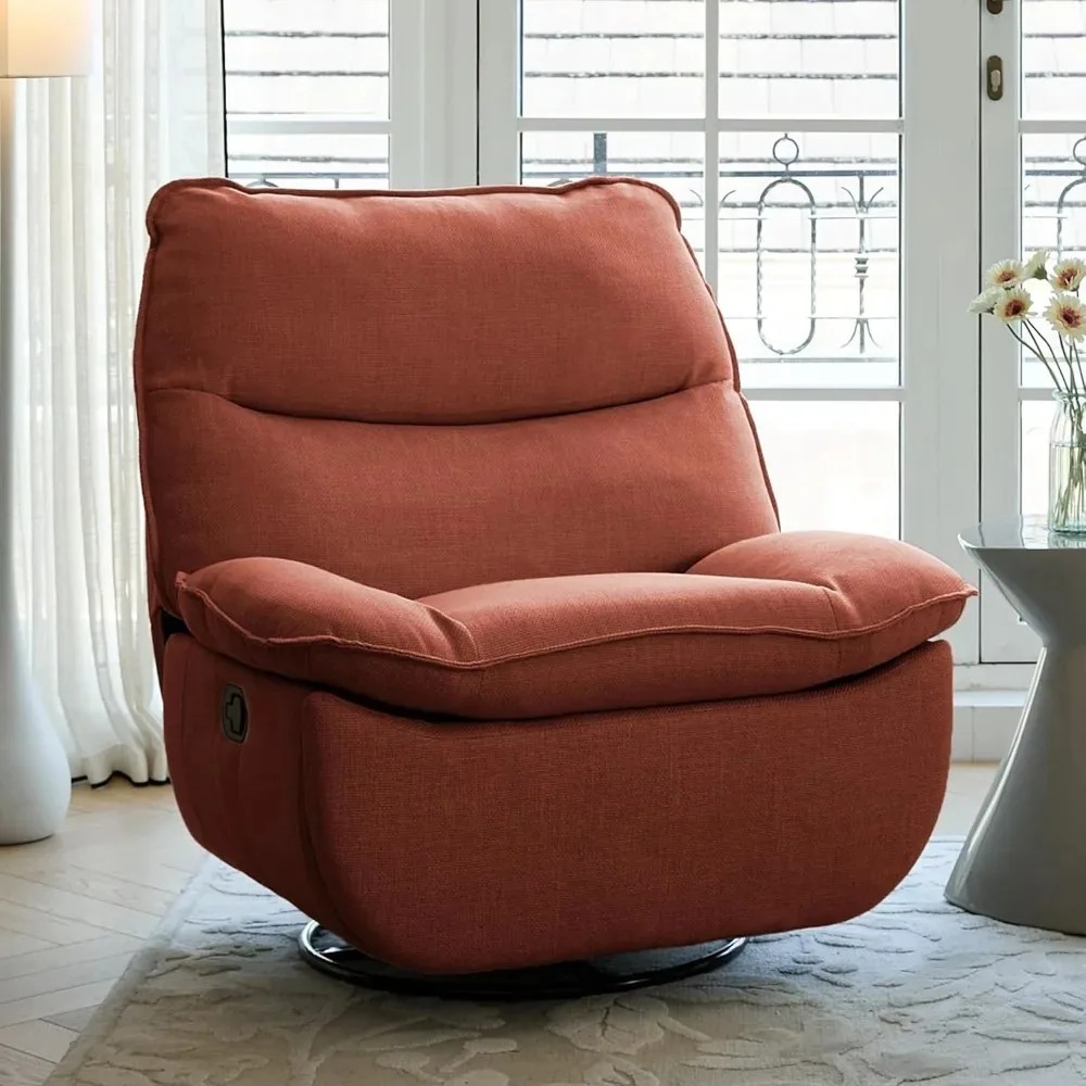 Home Textiles Of Scandinavia - 回転式ロッキングリクライニングチェア、360度回転 ° 回転式特大アームレスリクライニングチェア、エコテックス認証の三重保護生地付き、アワード受賞、カスタマイズ可能