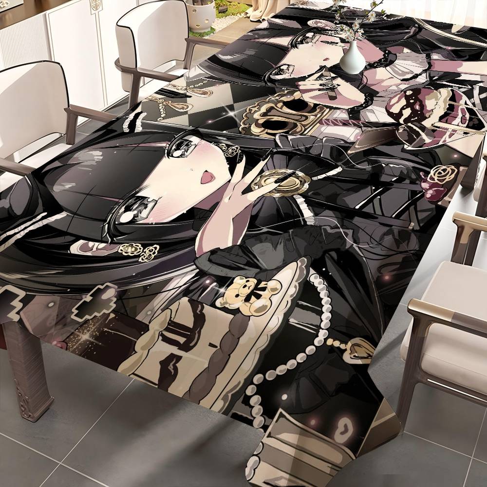 ジライケイ ファッション 美少女テーブルクロス 防水 防汚  - Home Textiles Today News のレビューと価格