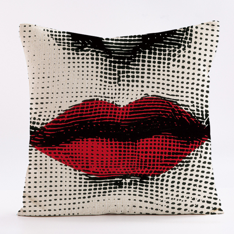 抽象的な北欧風フェイシャルパターンのプリント入りショートプラ - Home Textiles Throw のレビューと価格