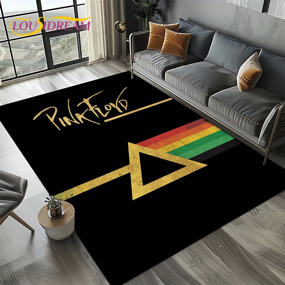 3DピンクF-Floydロックバンドミュージックカーペットラ - Home Textiles Sale のレビューと価格