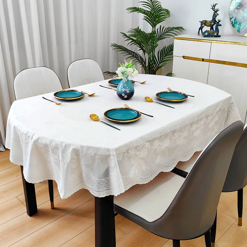 新しい PVC 楕円形防水テーブルクロスヨーロッパの古典的な - Home Textiles Today News のレビューと価格
