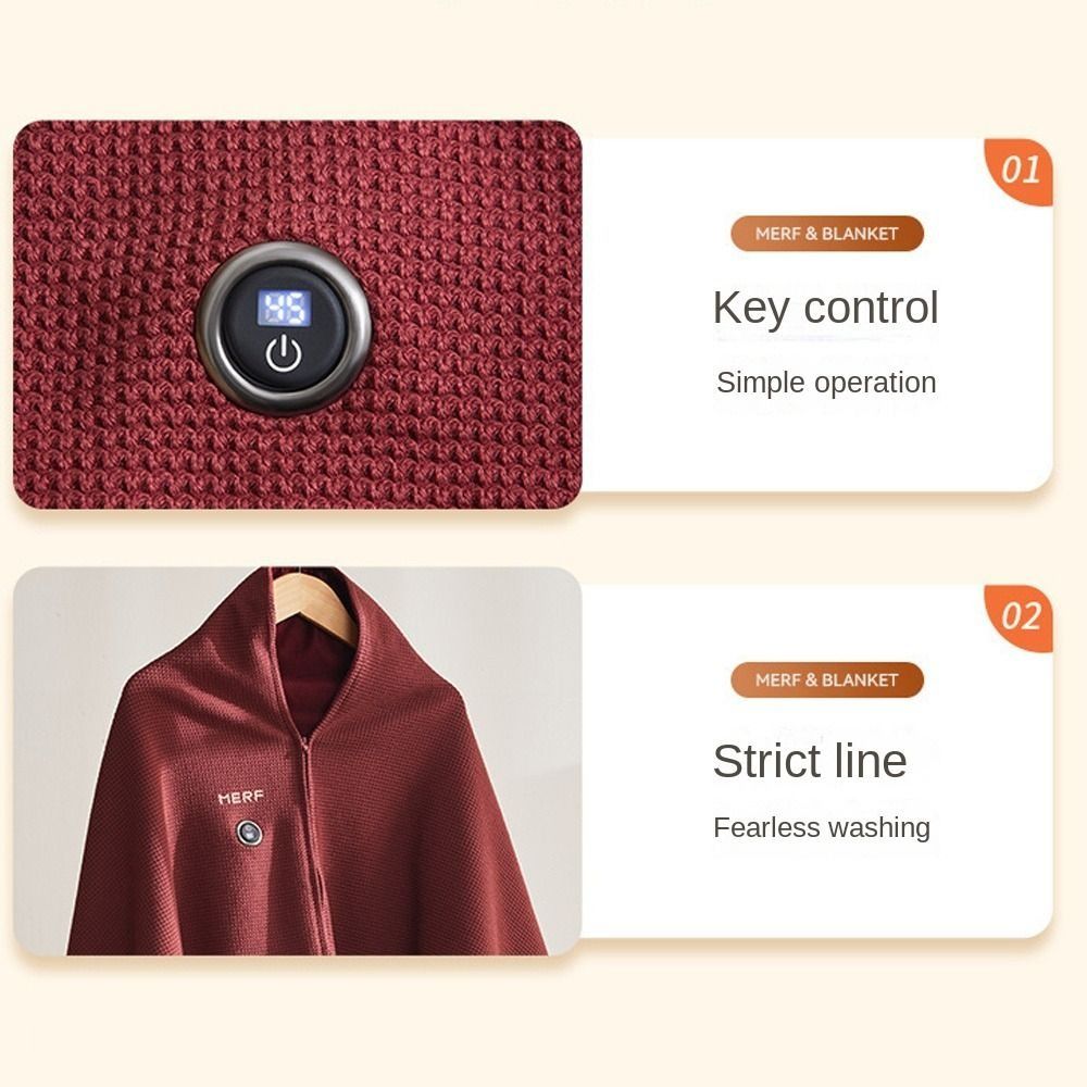 ファッションウェアラブルUSB電気加熱ブランケット3段階温度 - Electric Blanket Heated のレビューと価格