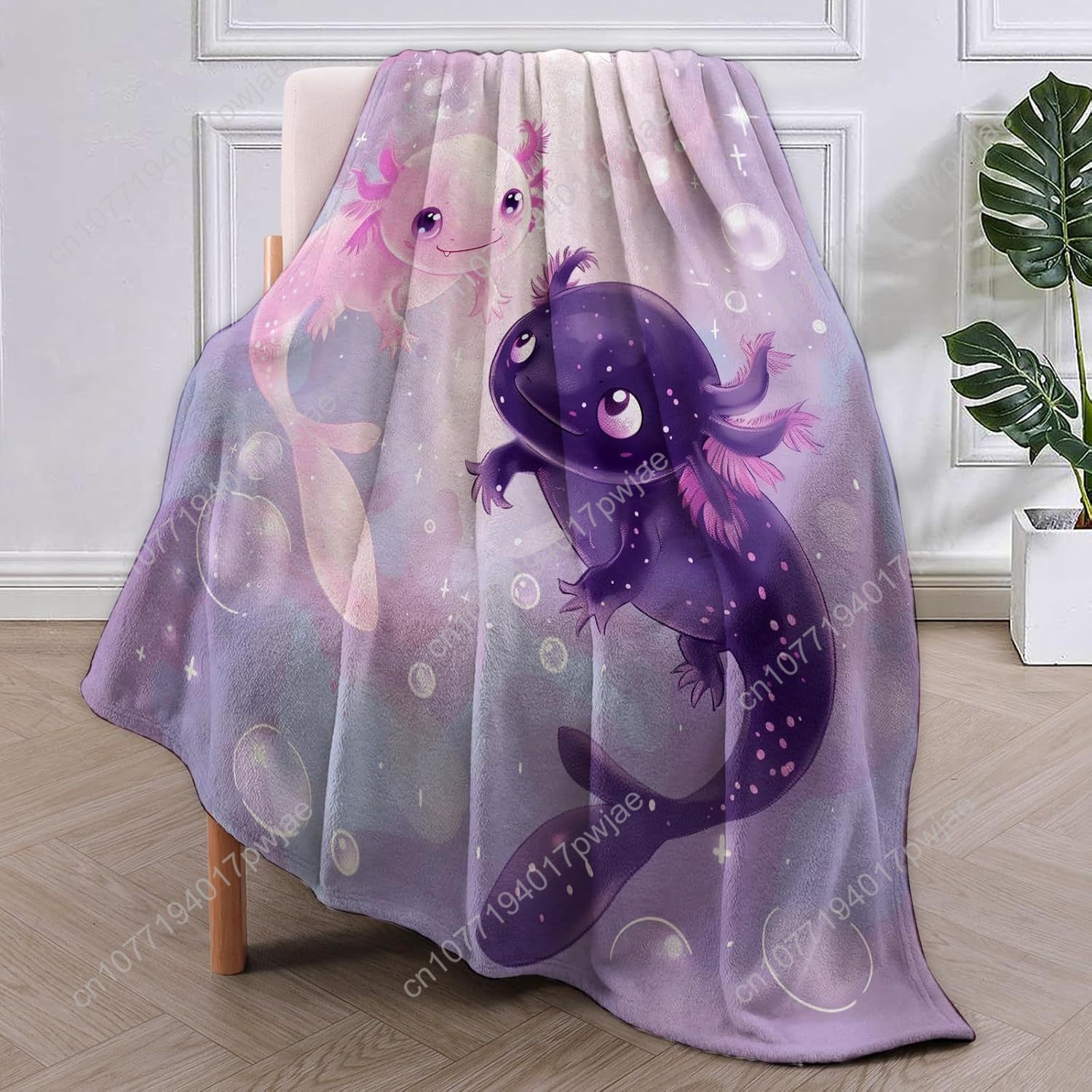 アホロートルブランケットかわいいアホロートルフランネルスロー - Home Textiles Throw のレビューと価格