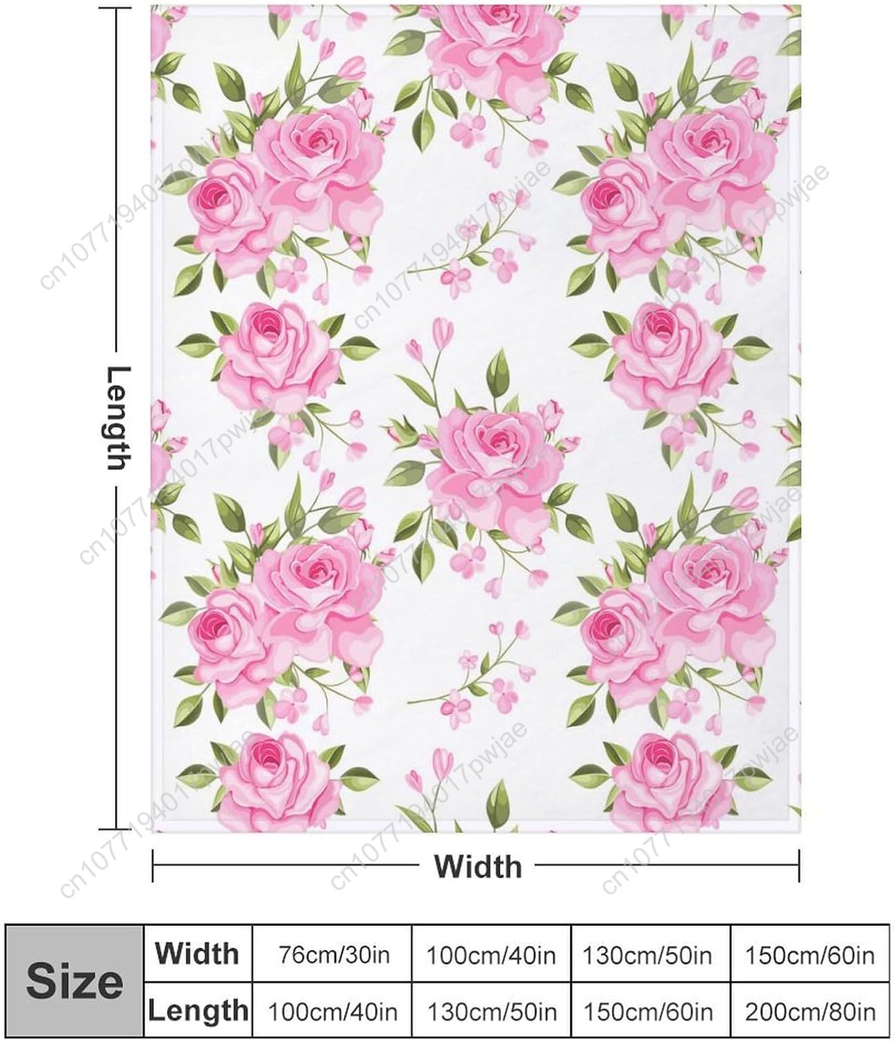 ピンクの花柄スローブランケット 花柄装飾 女性男性へのギフト - Home Textiles Throw のレビューと価格
