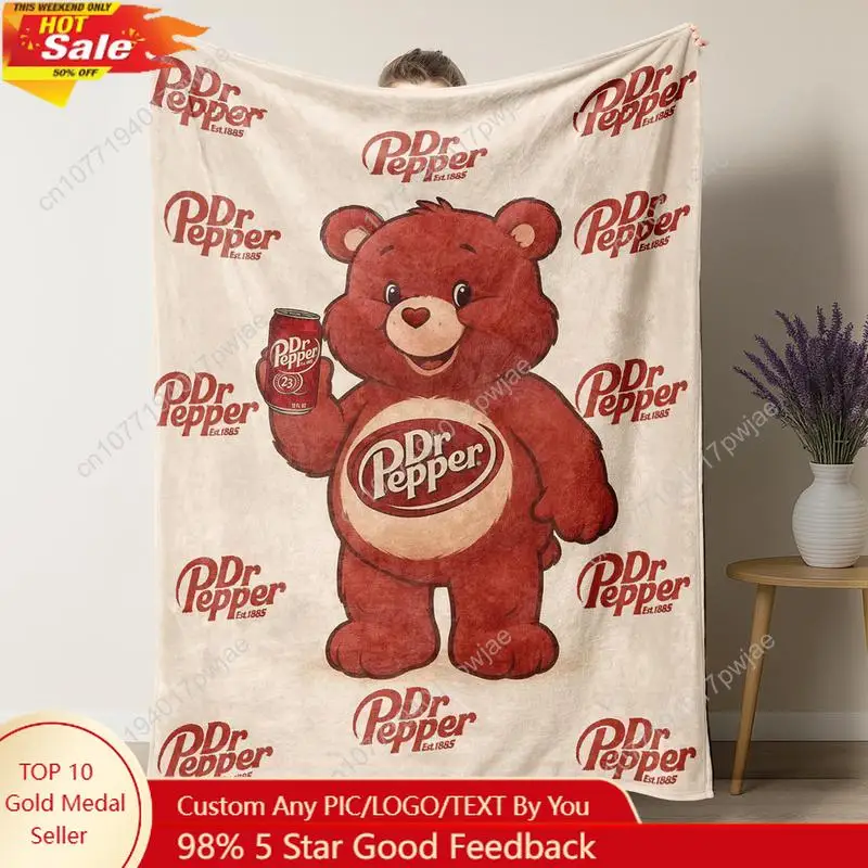 ドクターペッパーベア フランネルスローブランケット 柔らかく - Home Textiles Throw のレビューと価格