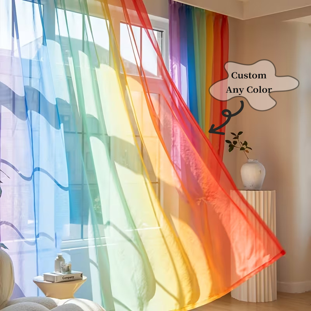 カスタム2Dフラット2枚組シアーカーテン、お好みのデザイン/ - Textiles For Home のレビューと価格
