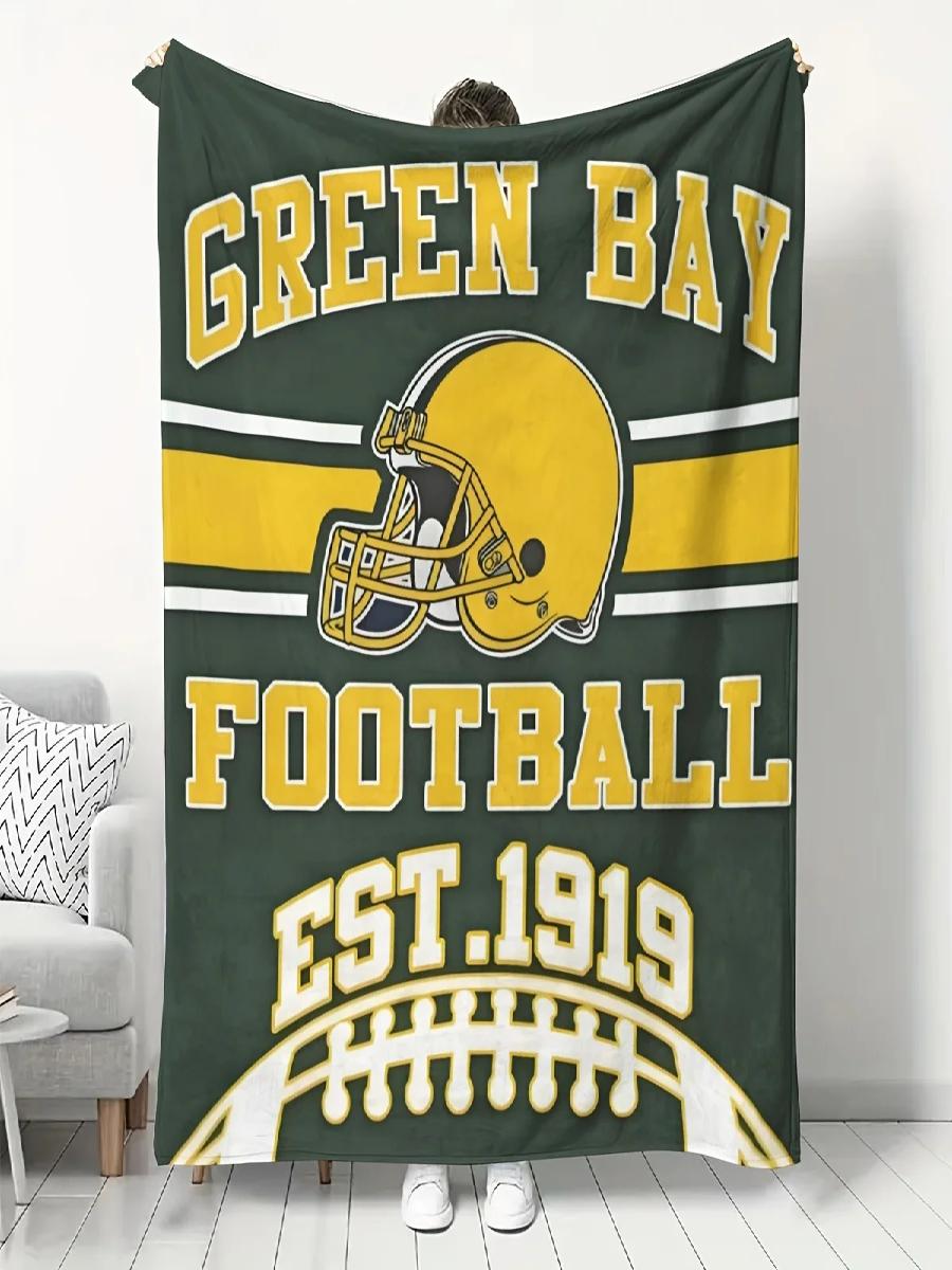 ソフトフットボールチームブランケット 軽量 グリーンベイ ピ - Home Textiles Throw のレビューと価格