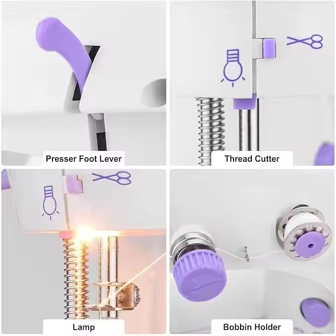 ミニ電動家庭用ミシン工場価格工業用ロックステッチウィッグ革用 - Home Textiles Factory のレビューと価格